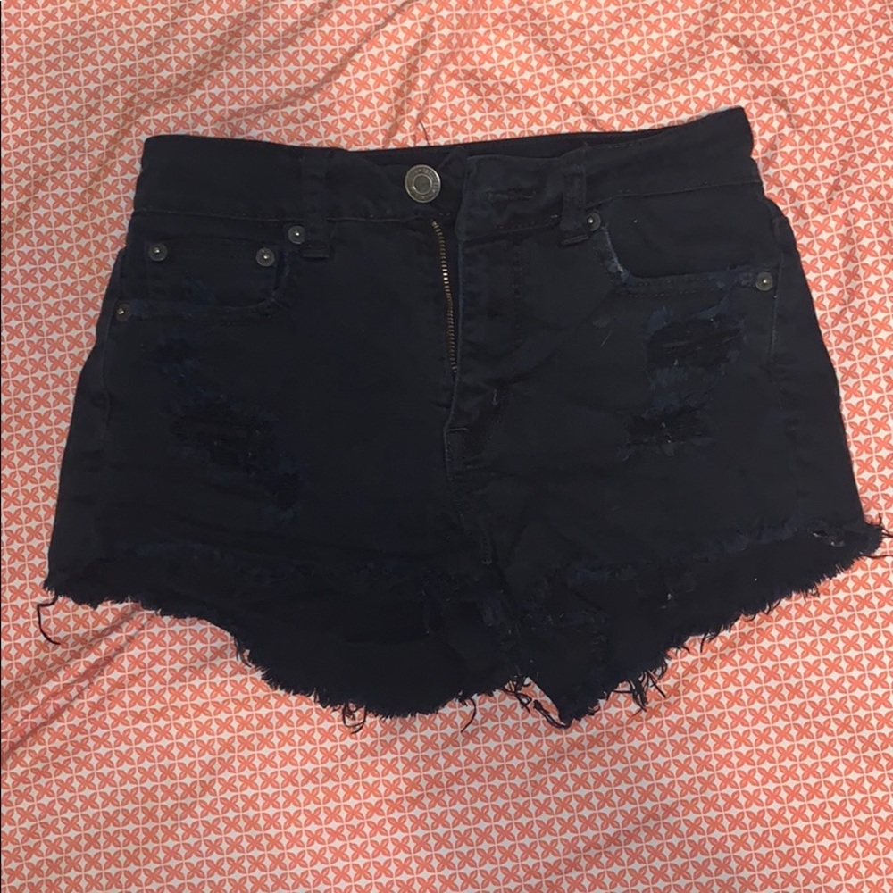 Black Jean shorts